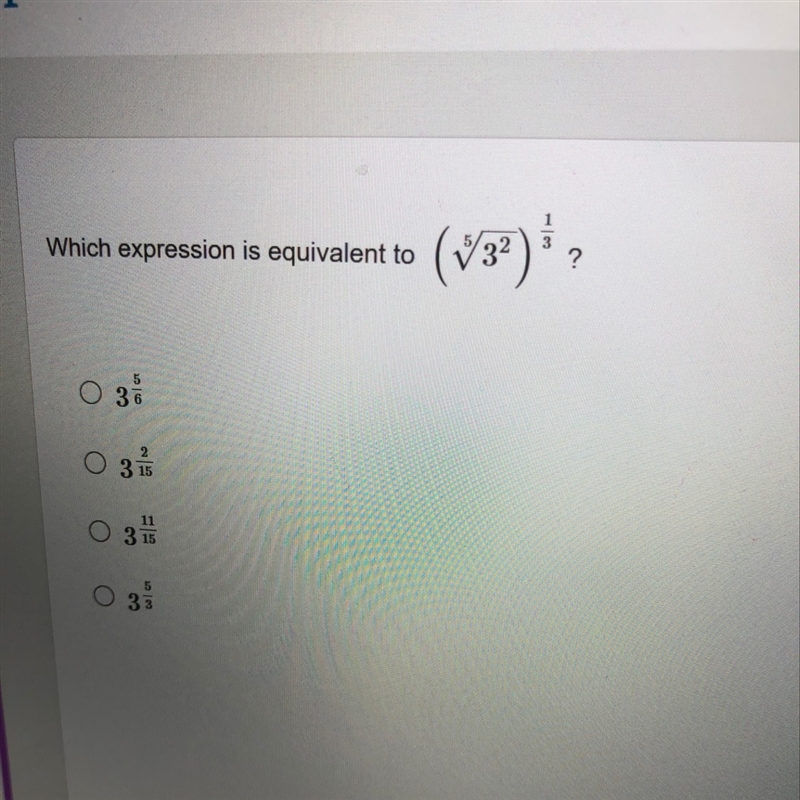 !!PLEASE ANSWER ASAP!! which expression is equivalent to what i have taken a picture-example-1