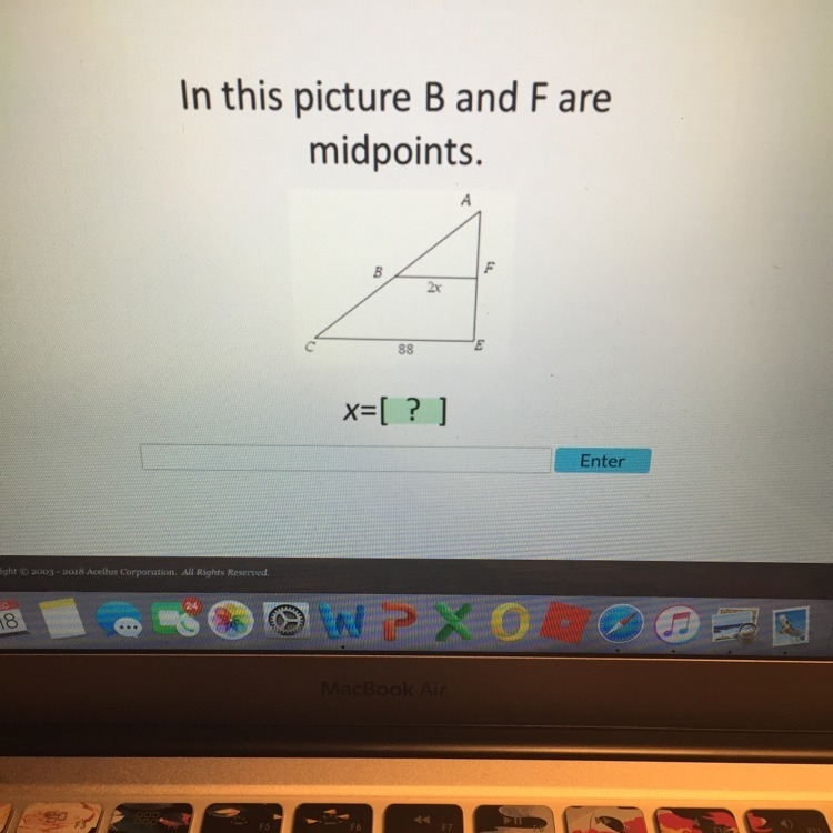 In this picture B and F are midpoints x=-example-1