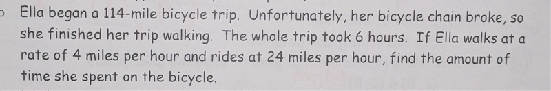 Using the formula d=r*t How would you solve this using the system of linear equations-example-1