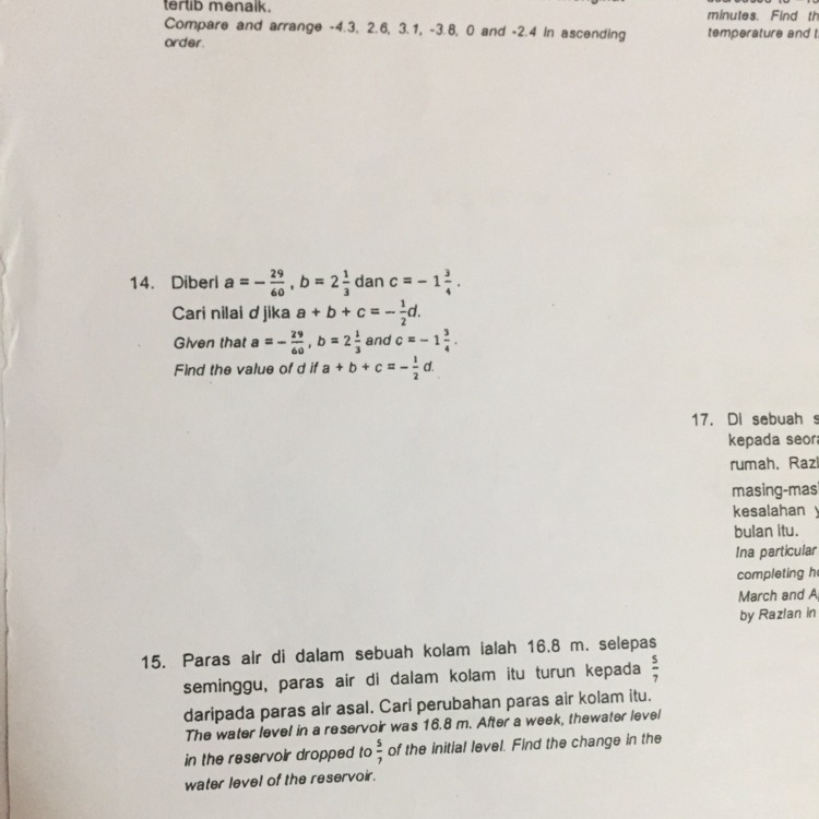 Please answer the number 14 & 15 ☺️-example-1