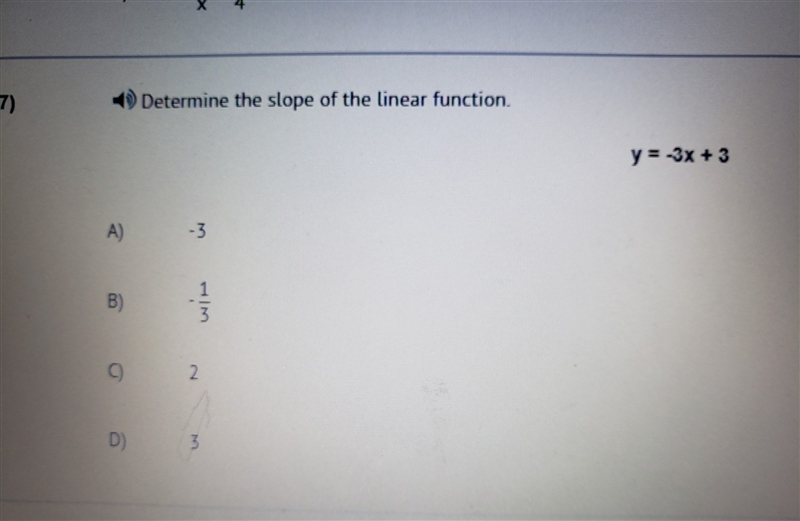 The slope please. it must be one of the four options.-example-1