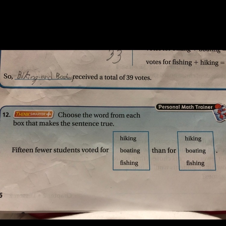 Choose the word from each box that makes the sentence true ,-example-1