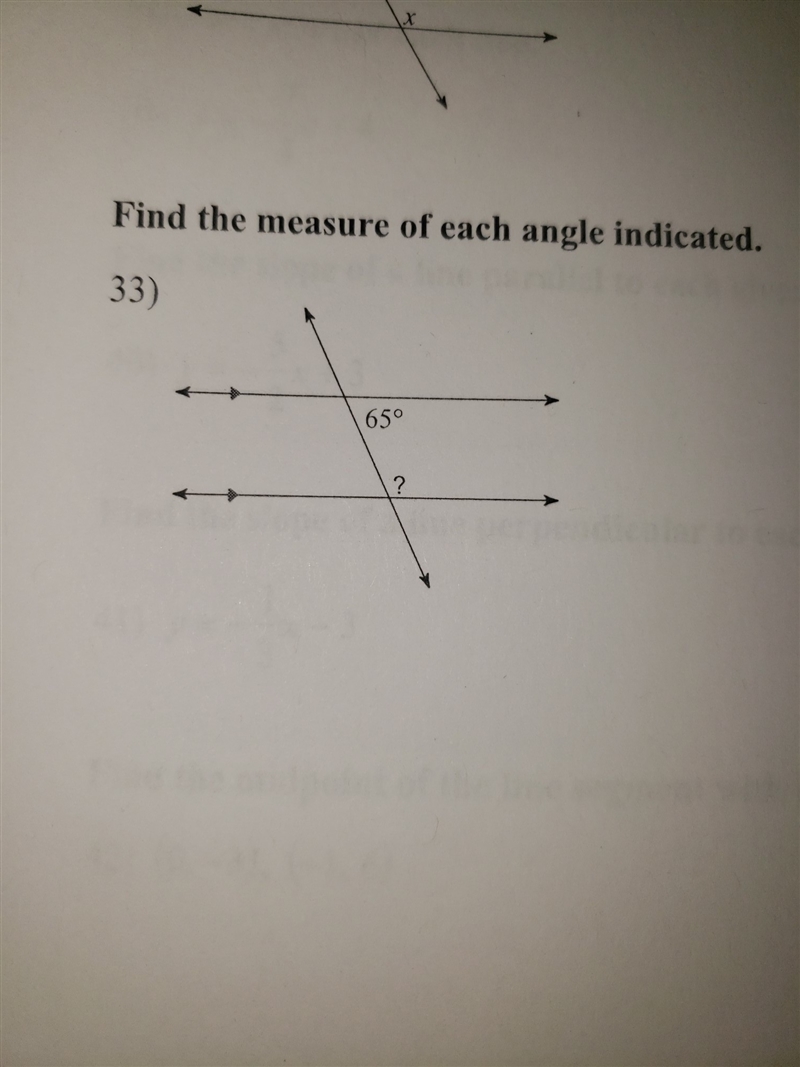 "find the measure of each angle indicated"-example-1