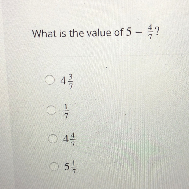 What is the value of 5- 4/7-example-1