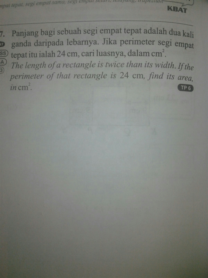 the legnth of a rectangle is twice than its width. If the perimeter of that rectangle-example-1