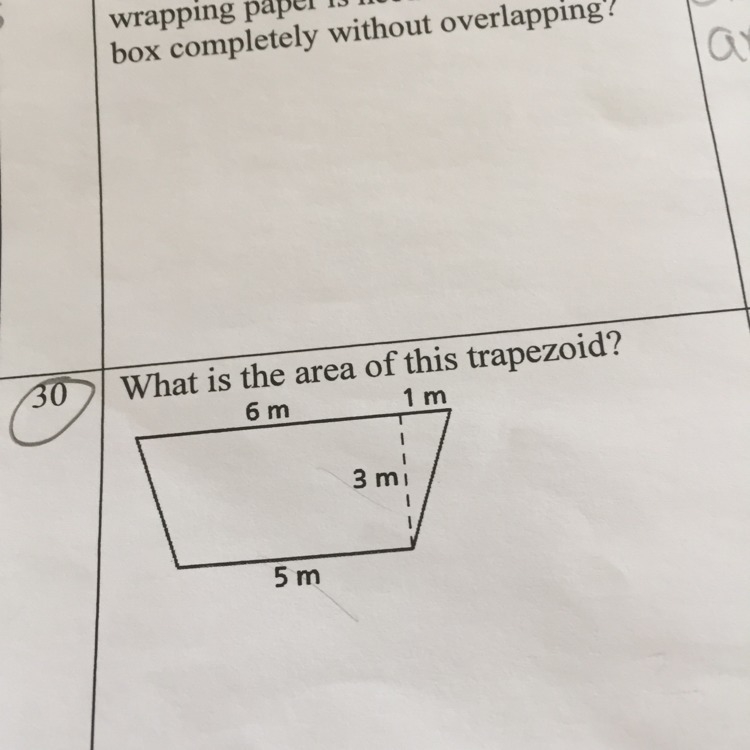 What is the area of the trapezoid? Please explain and show the work that comes with-example-1