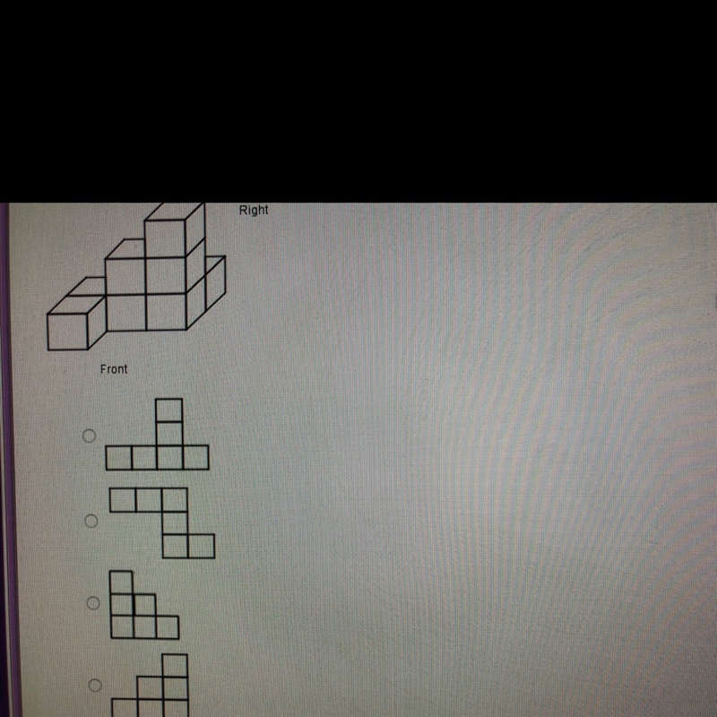 5. Which of the following is the front view for the mode? A B C or D? Picture down-example-1