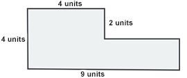 An irregular polygon is shown below: The area of the irregular polygon is ____ square-example-1