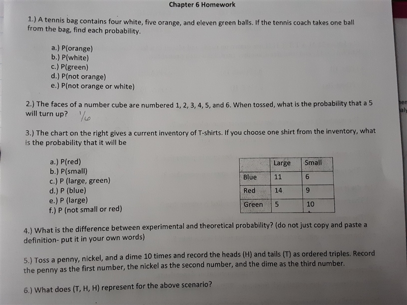 Probability I need help with #1 and #3-example-1