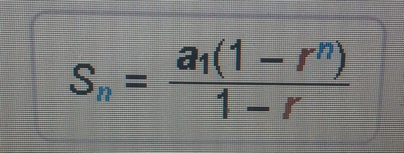 PLEASE HELP!!! Use the formula to evaluate the series 3 + 6 + 12 + 24 + 48 + 96 In-example-1