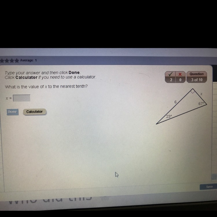 What is the value of x to the nearest tenth? Need help..-example-1