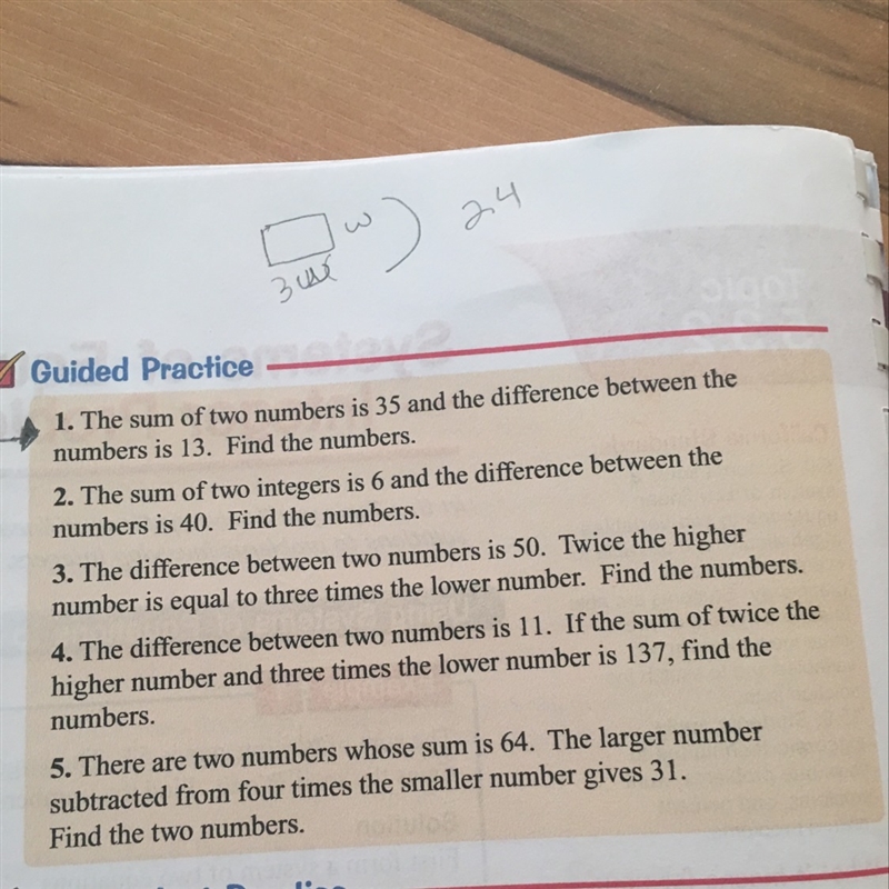 The sum of two integers is 6 and the difference between the numbers is 40. Find the-example-1