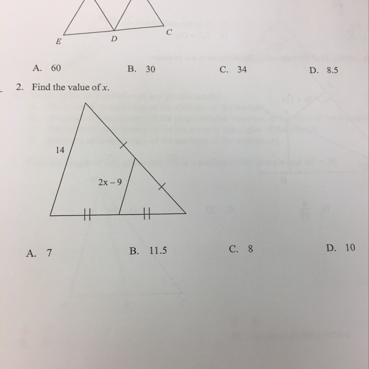 2. find the value of x-example-1