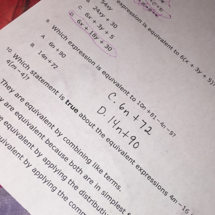 What is the correct answer for number 9-example-1