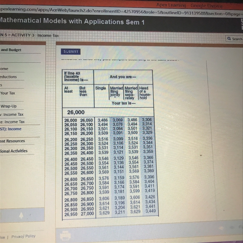 Paris’ filing status on last years tax return was Single, while Chandlers was Head-example-1