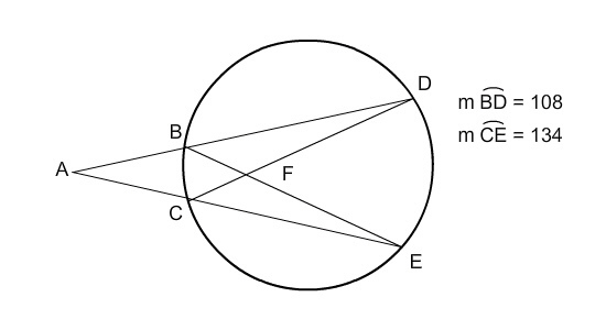 What is m(angle)DFE A)108 B)59 C)67 D)126-example-1