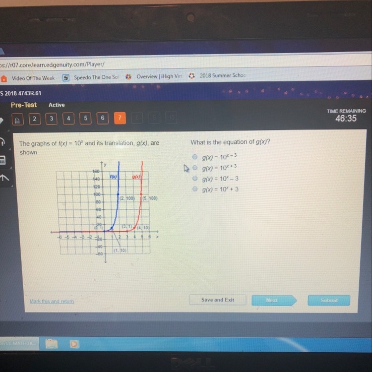 What is the equation of g(x)?-example-1