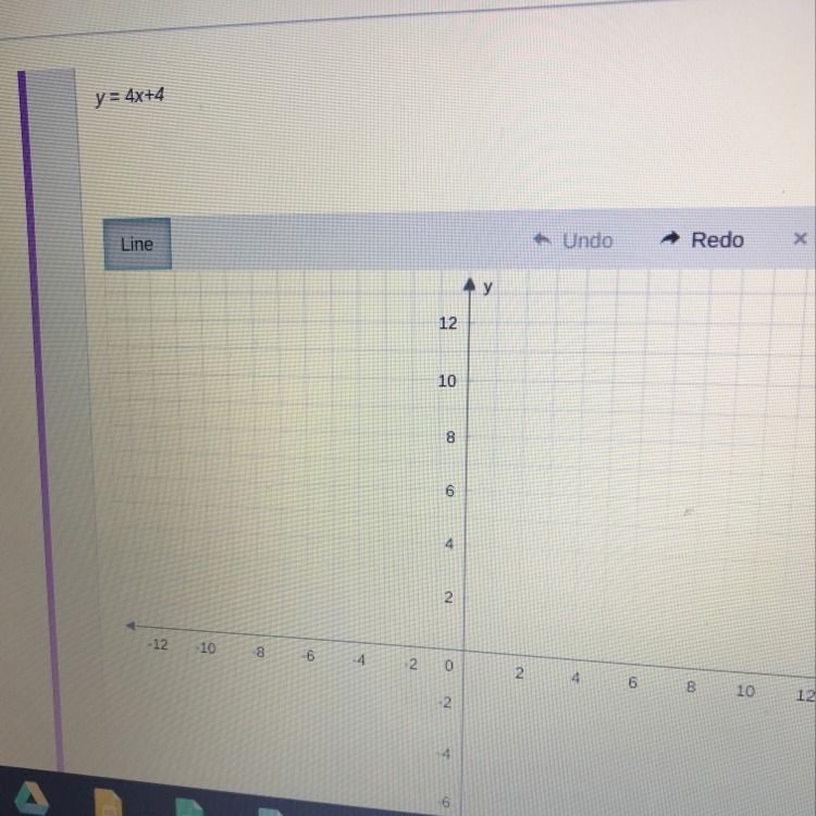 Graph the equation on the coordinate plate y=4x+4-example-1