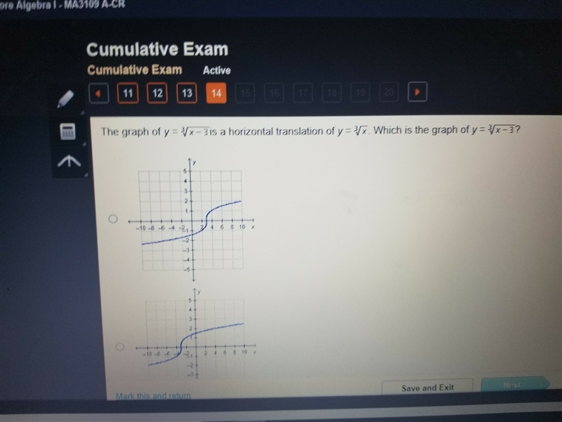 14 points PLZ HELP the graph of y=3square root x-3 is a horizontal translation of-example-1