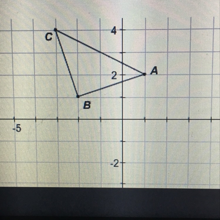 What are the coordinates of point C after a 180 degrees rotation about the origin-example-1