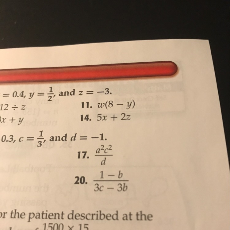 What is #17 a=3 c=1/3 d=-1-example-1