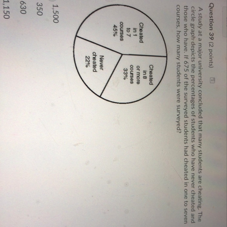 A study at a major university concluded that many students are cheating.-example-1