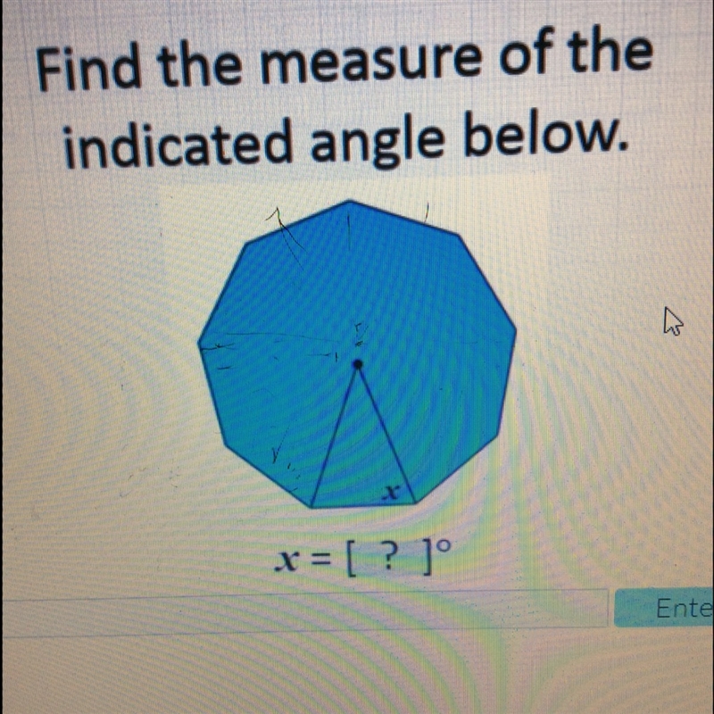 Please someone help with this 9 sided polygon!-example-1