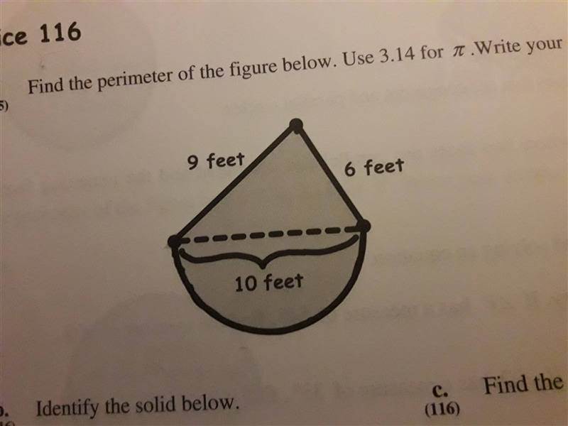 How to find the perimeter of a half circle-example-1