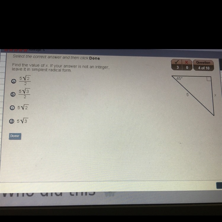 Find the value of x. If your answer is not an integer, leave it in simplest radical-example-1