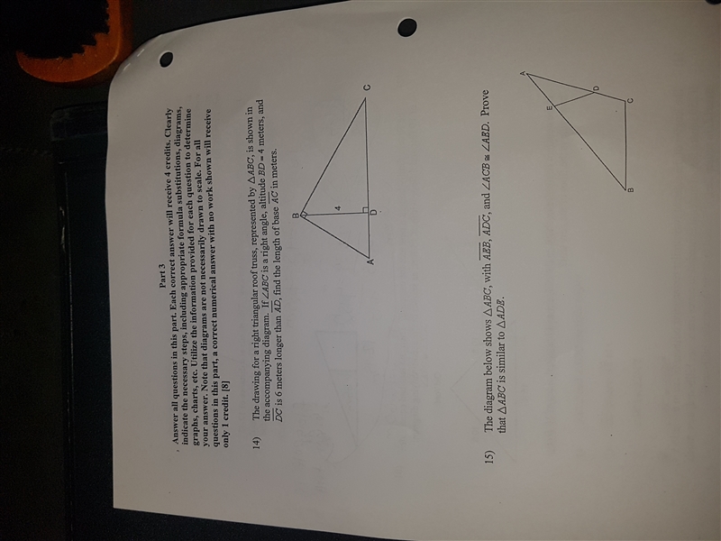 Question 15 please Please show work and Thank you for your time-example-1