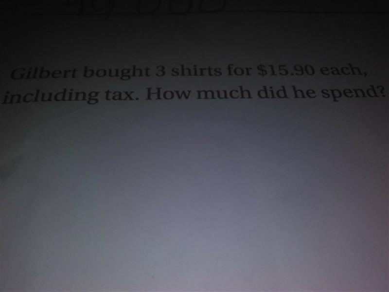 Someone bought three t-shirts for $15 and nine $0. 90 each including tax how much-example-1