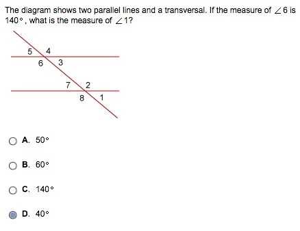 EASY GEOMETRY QUESTION FOR 20 POINTS! PLEASE ANSWER ASAP! The diagram shows two parallel-example-1