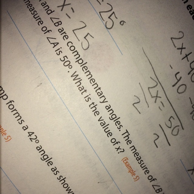 A and b are complementary angles the measure of b is (4x) and the measure of a is-example-1