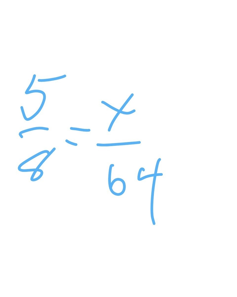 5over 8 equals xover 64-example-1