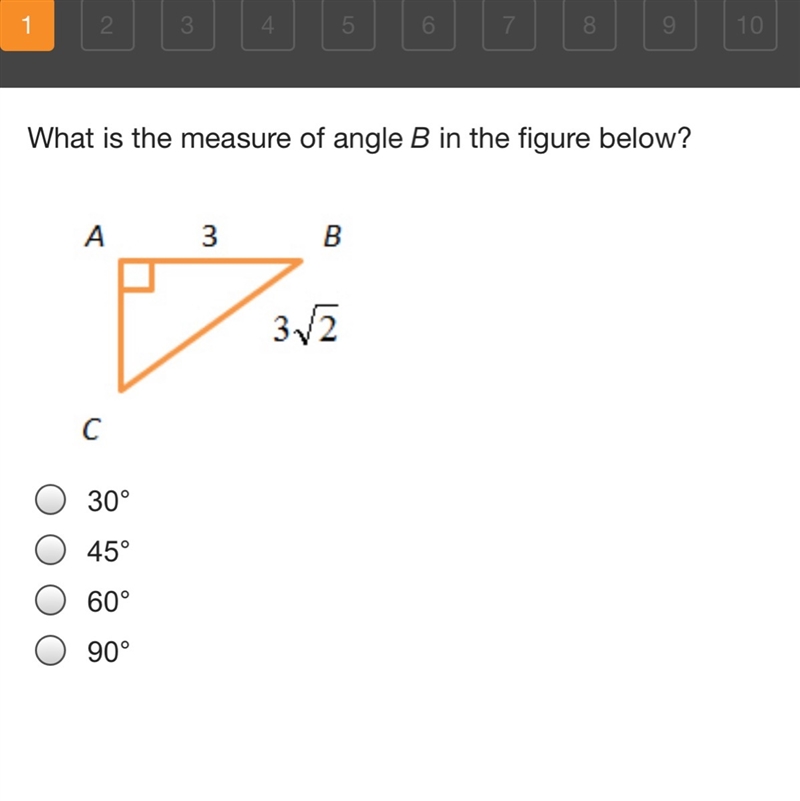 Help please, what is the measure of angle B in the figure below?-example-1