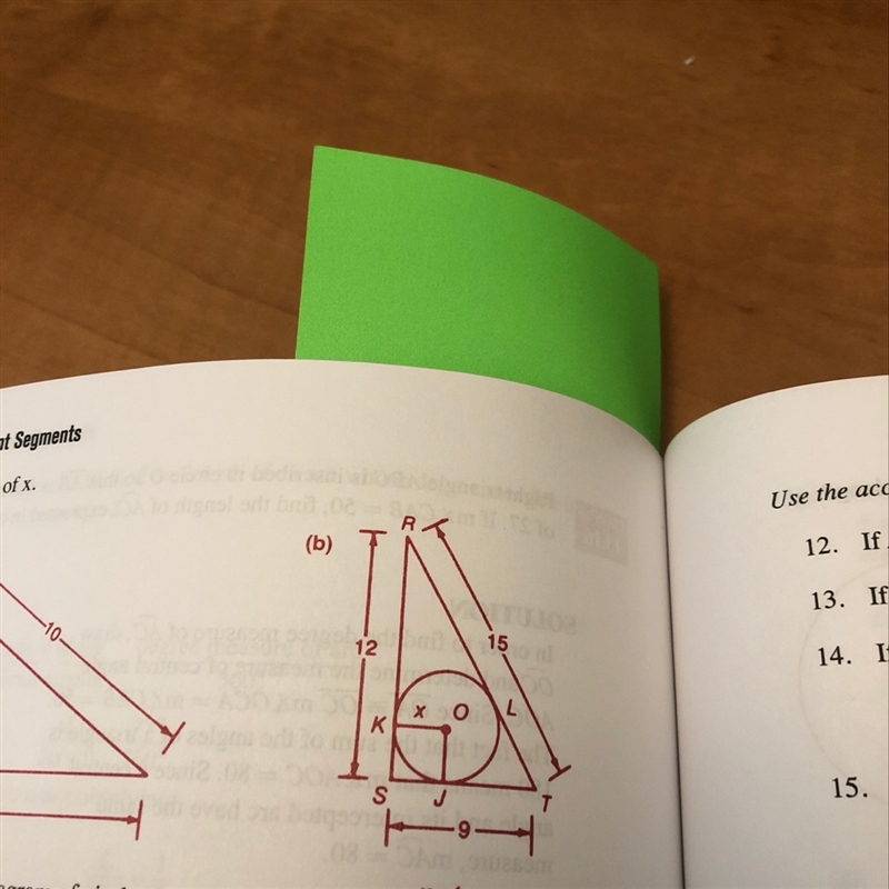 Find the value of x for this shape with a circle inside it:-example-1