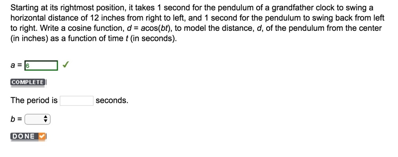 Modeling a cosine function [see attachment] What is the period and what is b-example-1