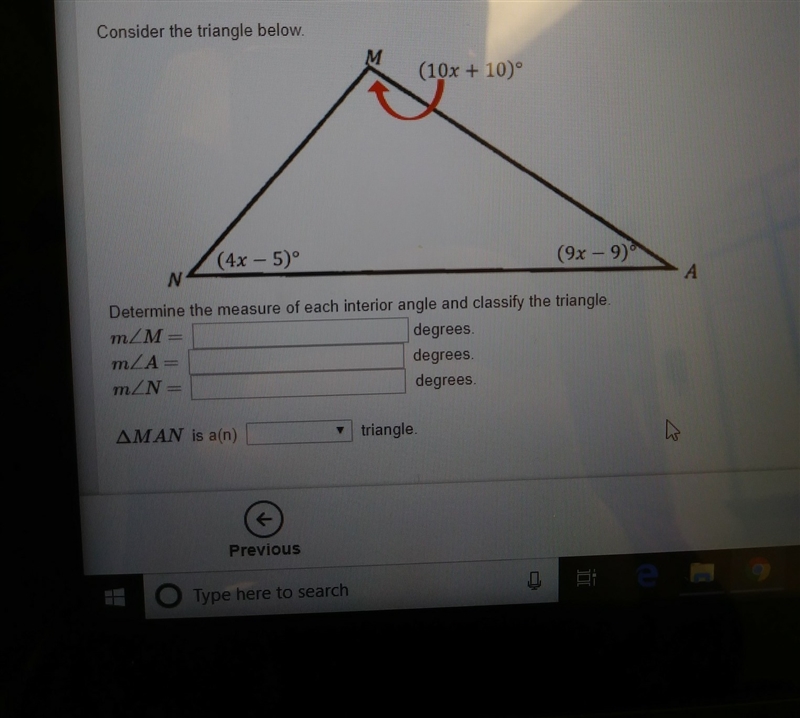 Consider the triangle below-example-1