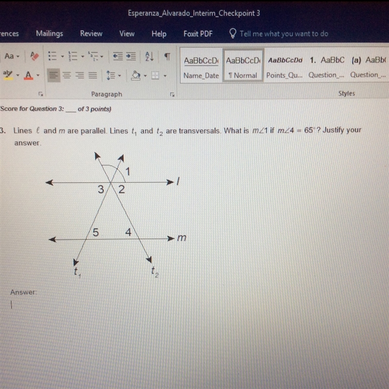 Lines L and M are parallel. Lines t^1 and t^2 are transversals. What is m<1 if-example-1