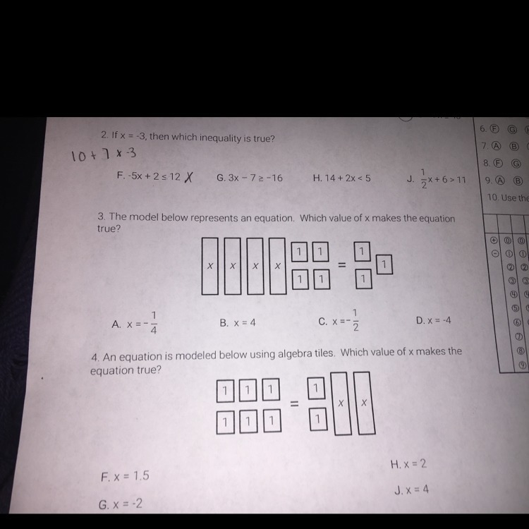 How do you solve number 3?-example-1