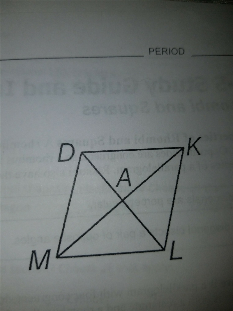 If dk equals 9 find kl-example-1