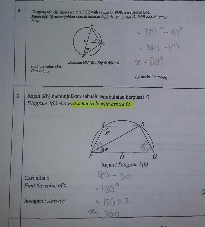 No. 4 and 5 . check my answer ? correct me if I'm wrong-example-1