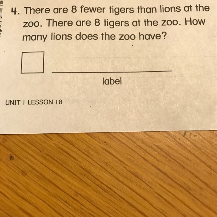 There are 8 fewer tigers than lions at the zoo. How many lions does the zoo have?-example-1