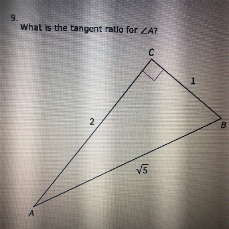 What is the tangent ratio for LA?-example-1