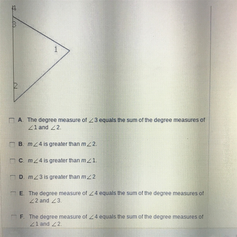 Which of the following statements must be true about this diagram? check all that-example-1