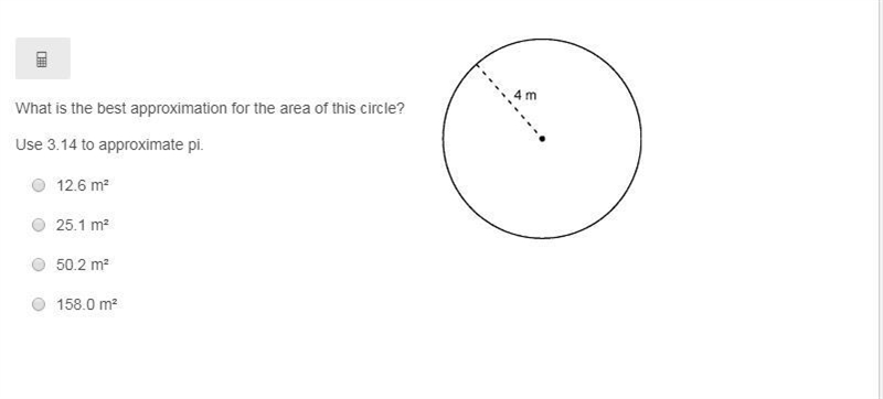 What is the best approximation for the area of this circle? Use 3.14 to approximate-example-1