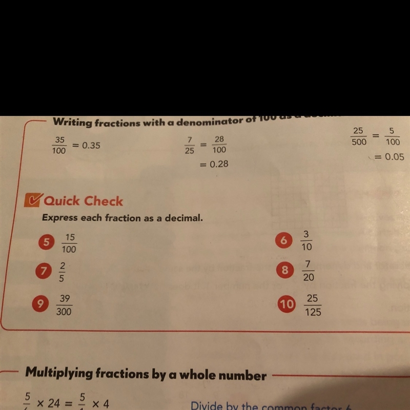 Express each fraction as a decimal.-example-1