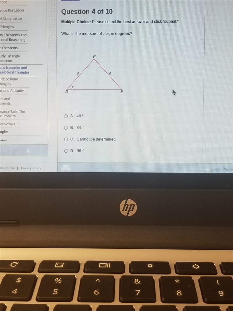 What is the mwasure of <E in degrees-example-1