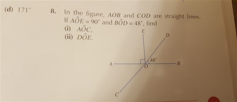 What ia the angle of AOC and DOE-example-1