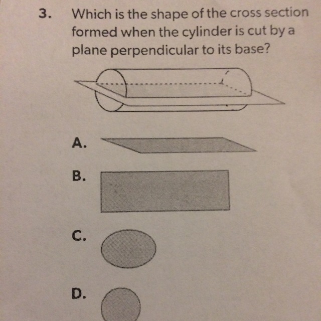 Which is the shape of the cross section formed when the cylinder is cut by a plane-example-1